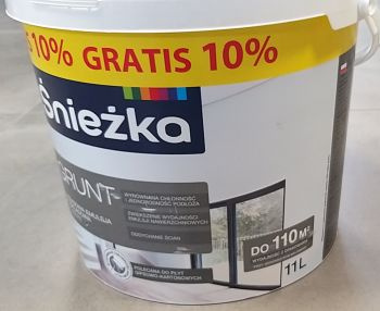 FARBA gruntująca Śnieżka biała lateksowa 10L+10%gratis