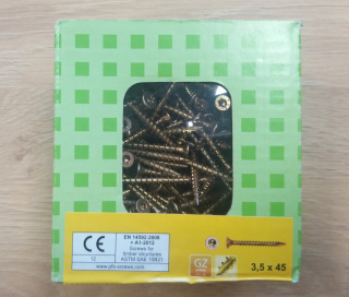 Wkręt do drewna 3,5x45 200szt/op utwardzony hartowany torx 15