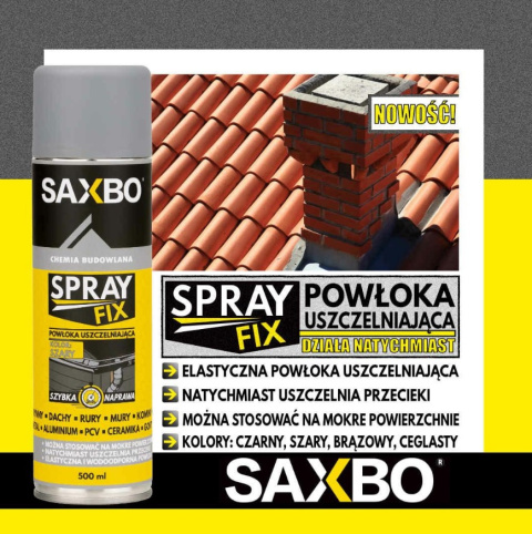 Guma w sprayu Spray FIX czarny SAXBO 500ml