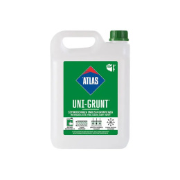 ATLAS GRUNT UNI-GRUNT 5kg ZIELONY- szybkoschnąca emulsja gruntująca pod posadzki, kleje, tynki, gładzie, farby i tapety.