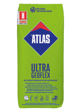 Klej do płytek żelowy Atlas Geoflex ULTRA zielony 25kg wysokoelastyczny C2TE pod ogrzewanie podłogowe