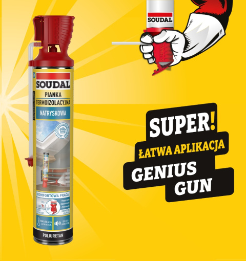 Soudal Piana termoizolacyjna natryskowa Genius Gun 700 ml