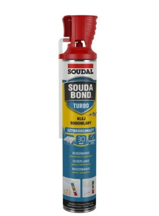 Klej budowlany pianoklej szybkoschnący Soudabond TURBO 750ml SOUDAL