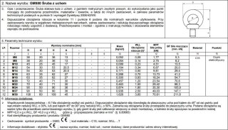 ŚRUBA Z UCHEM OCYNKOWANY DIN580 6*1MM UN