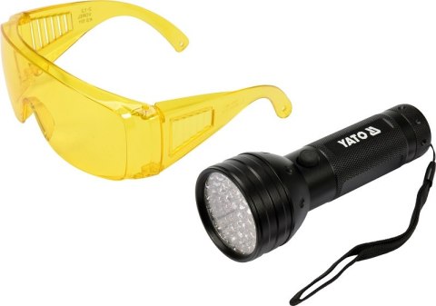 ZESTAW LATARKA UV 51 LED I OKULARY YATO