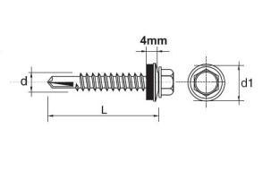 WKRĘT SAMOWIERTNY IMPAX Z EPDM #3.5MM RAL3011 4.8*19MM ESSVE