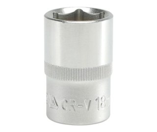 NASADKA KRÓTKA 6-KĄTNA CHROMOWANA 1/2'' 18MM YATO