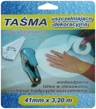 TAŚMA WYKOŃCZENIOWA 3,2M 41MM BIAŁA UN