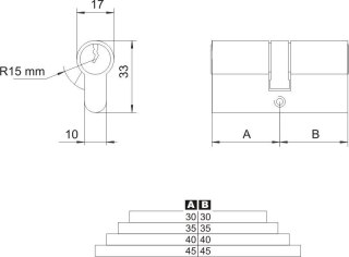 WKŁADKA SYMETRYCZNA MOSIĘŻNA 35/35 LOB