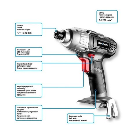 ZAKRĘTARKA AKUMULATOROWA ENERGY+ 18V LI-ION BEZ AKUMULATOR GRAPHITE