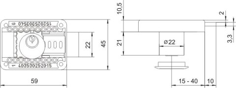 ZAMEK MEBLOWY NIKIEL ZMB-3 LOB