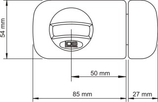 ZAMEK NAWIERZCHNIOWY 3 KLUCZE TB51 50MM BIAŁY LOB