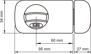 ZAMEK NAWIERZCHNIOWY 3 KLUCZE TB61 60MM BIAŁY LOB