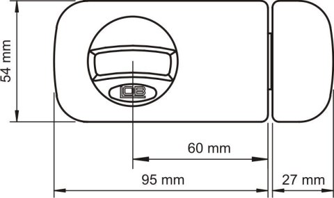 ZAMEK NAWIERZCHNIOWY 3 KLUCZE TB61 60MM BRĄZOWY LOB