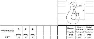 HAK Z ZABEZPIECZENIEM DIN 689 2500KG GM-HZ UN