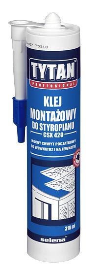 KLEJ MONTAŻOWY 290ML TYTAN STYROFIX TYTAN