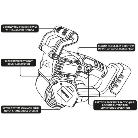 SATYNIARKA AKUMULATOROWA ENERGY+ 18V, BEZ AKUMULATORA GRAPHITE