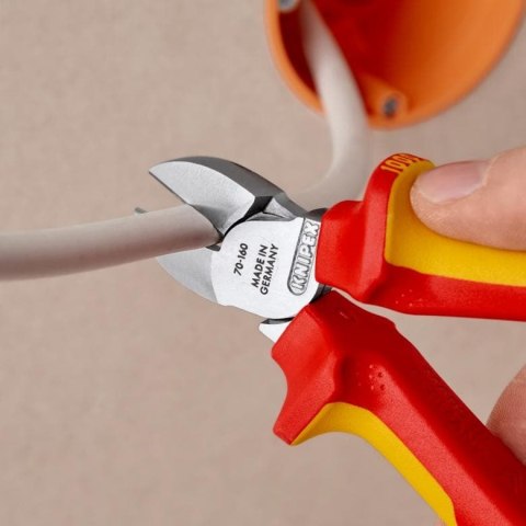 SZCZYPCE TNĄCE BOCZNE IZOLOWANE 160MM KNIPEX