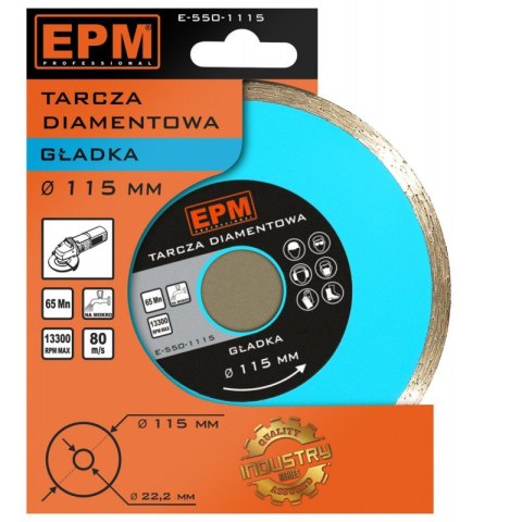 TARCZA DIAMENTOWA GŁADKA 115MM EPM