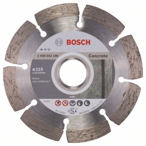 TARCZA DIAMENTOWA STANDARD FOR CONCRETE 115MM BOSCH TARCZA DIAMENTOWA STANDARD FOR CONCRETE 115MM BOSCH