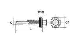 WKRĘT SAMOWIERTNY IMPAX Z EPDM #12MM RAL9006 5.5*32MM ESSVE