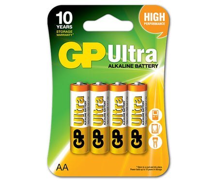 BATERIA ULTRA ALKALINE AA LR6 1.5V 4 SZTUKI GP BATTERY