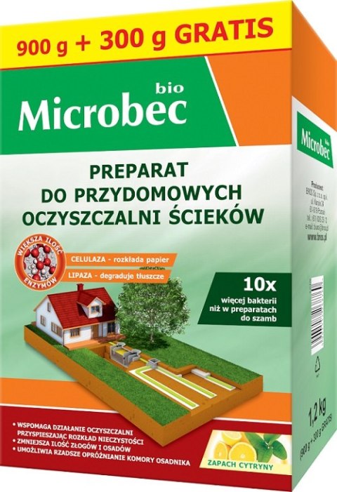 AKTYWATOR DO OCZYSZCZALNI - MICROBEC BIO 900G+300GRATIS BROS