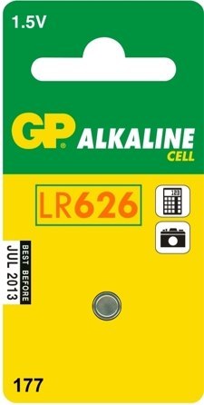 BATERIA ALKALICZNA ZEGARKOWA 1.5V G4A, LR626, LR66, 177, 377 GP BATTERY