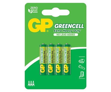 BATERIA GREENCELL 1.5V AAA R3 4 SZTUKI GP BATTERY