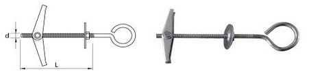 KOTWA STALOWA PARASOLKA HAK OCZKOWY 6*80MM UN KOTWA STALOWA PARASOLKA HAK OCZKOWY 6*80MM UN