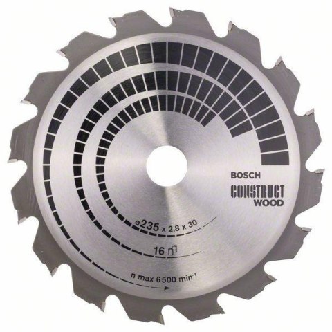 PIŁA TARCZOWA H CONSTRUCT WOOD 235*2.8*30/25Z16 BOSCH