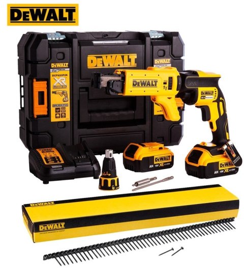 WKRĘTARKA AKUMULATOROWA DO G-K 18V 2*2.0AH LI-LON+DCF6201 DEWALT