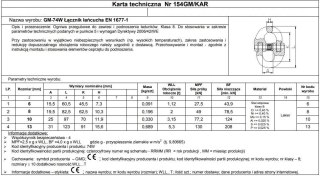 OGNIWO PRZEGUBOWE GM74W-G8 10MM WLL 3.15T UN