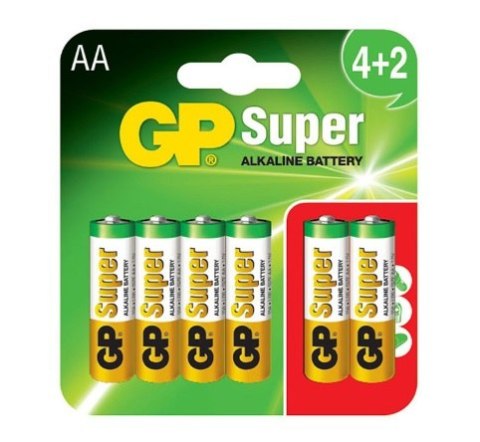 BATERIA SUPER ALKALINE AA LR6 1.5V 6 SZTUK GP BATTERY