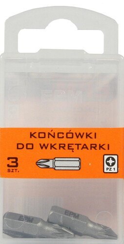 GROT, BIT, KOŃCÓWKA DO WKRĘTARKI 25MM 3SZT. PZ1 EPM