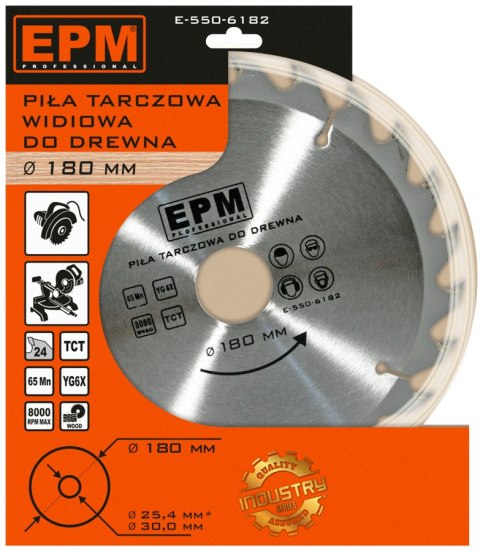 PIŁA SPIEKOWA 180MM 24 ZĘBÓW EPM