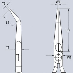 SZCZYPCE TNĄCE PÓŁOKRĄGŁE WYGIĘTE IZOLOWANE 160MM KNIPEX