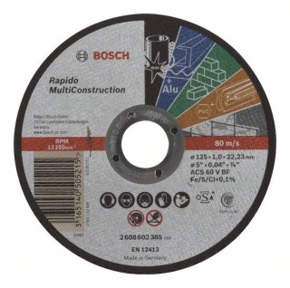 TARCZA RAPIDO MULTICONSTRUCTION 125*1,0 PROSTA BOSCH