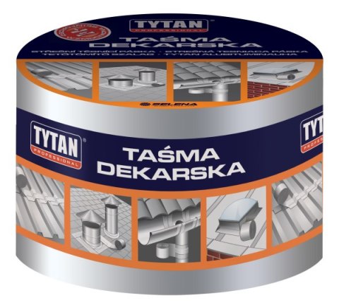 TAŚMA USZCZELNIAJĄCA DEKARSKA 10CM*10MB SREBRNA/ALUMINIOWA TYTAN