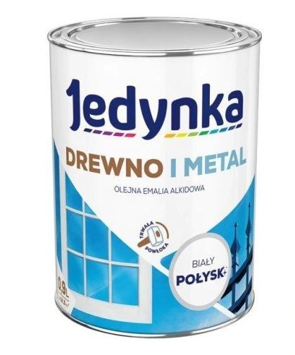 EMALIA ALKIDOWA DO DREWNA I METALU BIAŁA 0,9L JEDYNKA