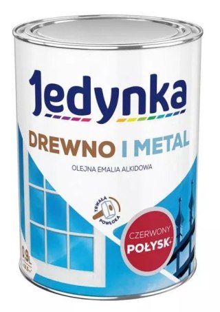 EMALIA ALKIDOWA DO DREWNA I METALU CZERWONY 0,9L JEDYNKA