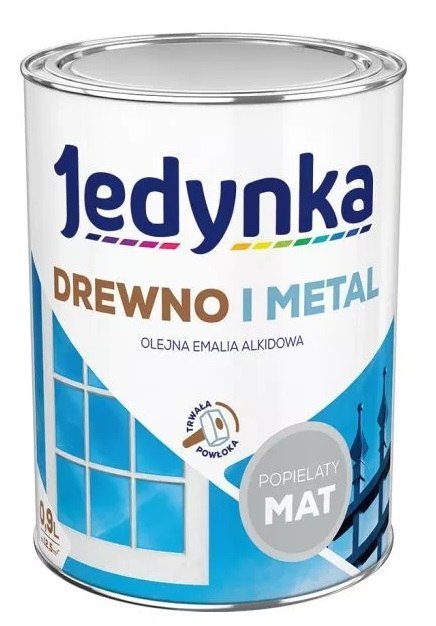 EMALIA ALKIDOWA DO DREWNA I METALU POPIELATA 0,9L JEDYNKA