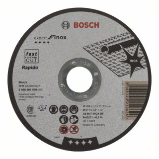 TARCZA PŁASKA INOX T1A 125*1.0*22 RAPIDO BOSCH