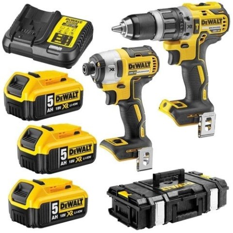 ZESTAW NARZĘDZI DCD796+DCF887 3*5,0AH KUFER DEWALT