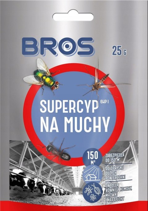 PREPARAT DO OPRYSKU NA MUCHY 25G - SUPERCYP 6WP BROS