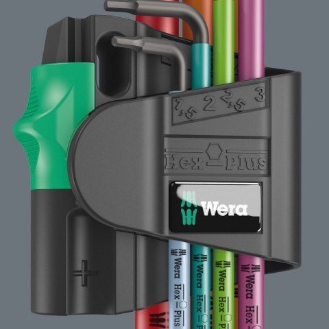 ZESTAW KLUCZY TRZPIENIOWYCH 950/7 HEX-PLUS MULTICOLOUR WERA