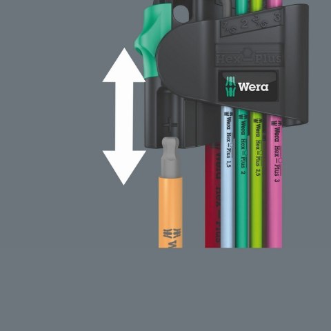 ZESTAW KLUCZY TRZPIENIOWYCH 950/7 HEX-PLUS MULTICOLOUR WERA