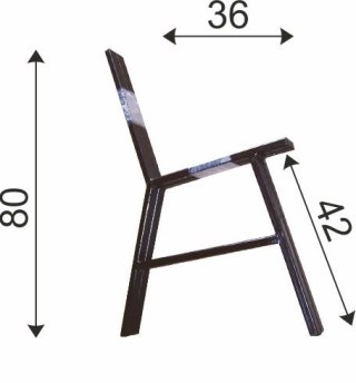 NOGA STALOWA DO ŁAWKI KPL. 2SZT UN