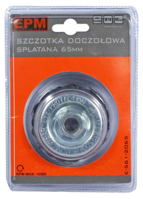 SZCZOTKA DOCZOŁOWA SPLATANA 65MM ZN EPM