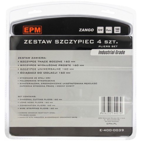 ZESTAW SZCZYPIEC 4 SZTUKI 160MM CRV ZANGO EPM